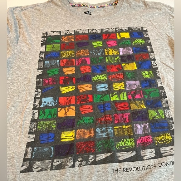Nike Air The Revolution Continues Colorful Mens Large Short Sleeve Graphic Shirt - Picture 4 of 9